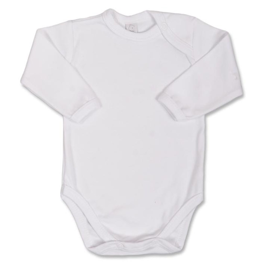 Dojčenské body s dlhým rukávom Bobas Fashion biele